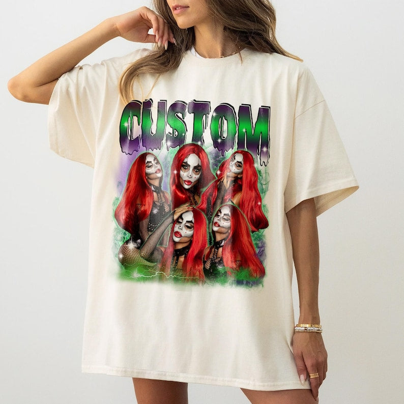 Custom Girl Friend Photo Halloween Vintage Tee/Sweatshirts