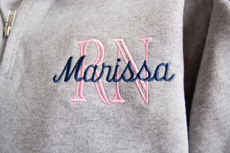 Personalized Quarter Zip Embroidered Nurse Sweatshirt-Gifts for Nurse