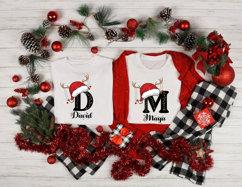 Personalized Monogrammed Family Christmas Name Sweatshirt