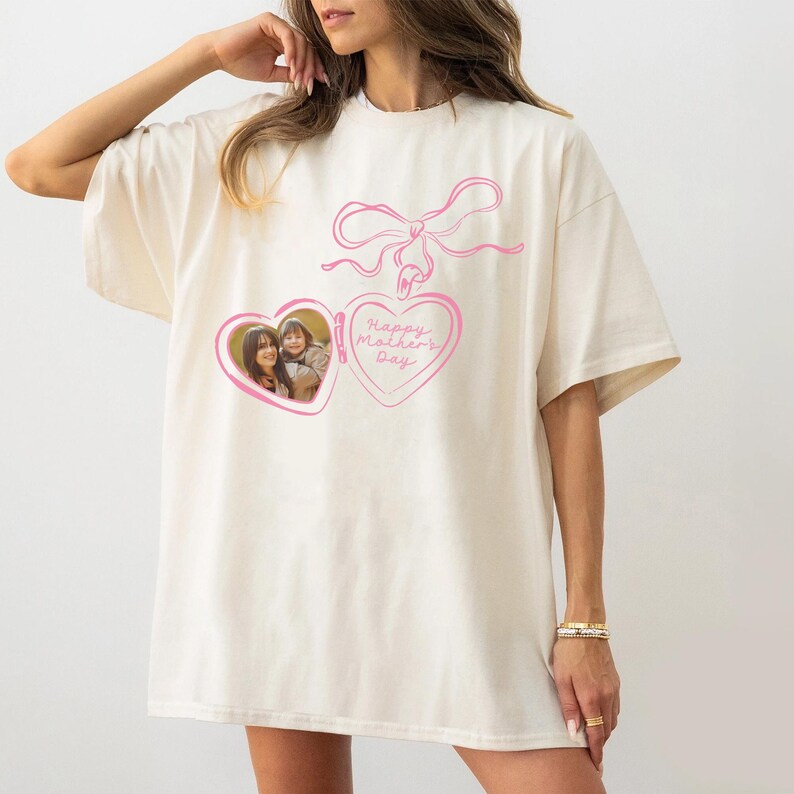 Custom Coquette Mama Photo Shirt,Mother's Day Shirt