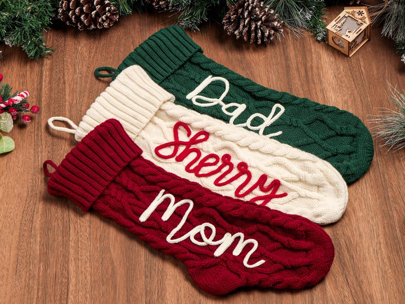 Personalized Embroidered Family Name Christmas Stockings