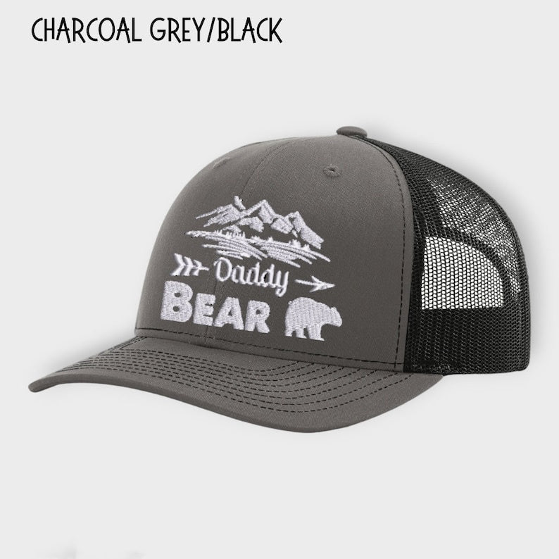 Unique Embroidered Daddy Bear Hat Trucker Hat with Mesh Gift