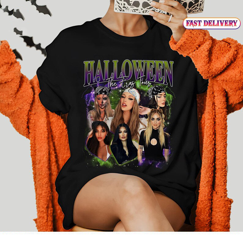 Custom Photo Halloween Bootleg T-shirt For Spooky Season Party