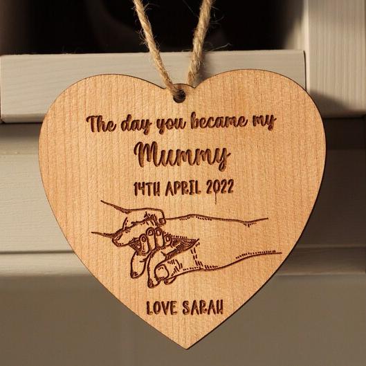 Personalised The Day You Became My Mummy Date Heart From Daughter