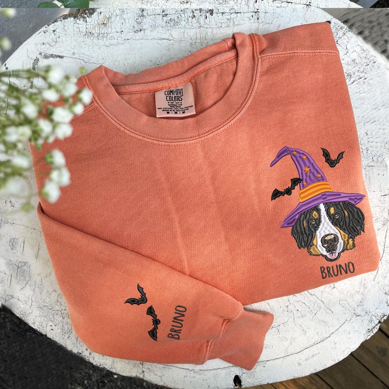 Dog Halloween Sweatshirt, Custom Pet Portrait Hoodie