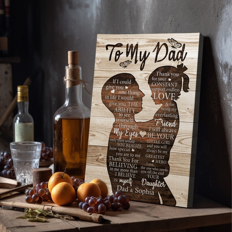 Personalized To My Dad Canvas - Gift For Dad - If I Could Give You One Thing In Life