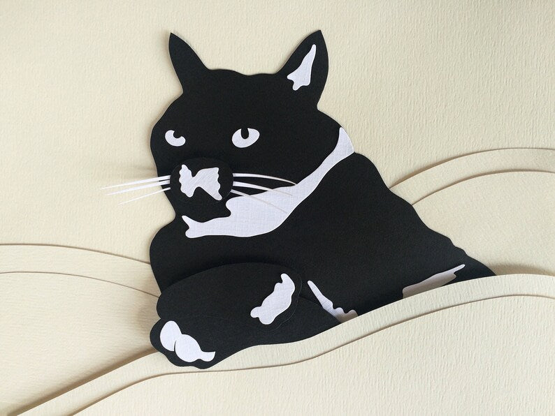 Custom Paper Pet Portrait, Birthday Gift, Cut Paper Art