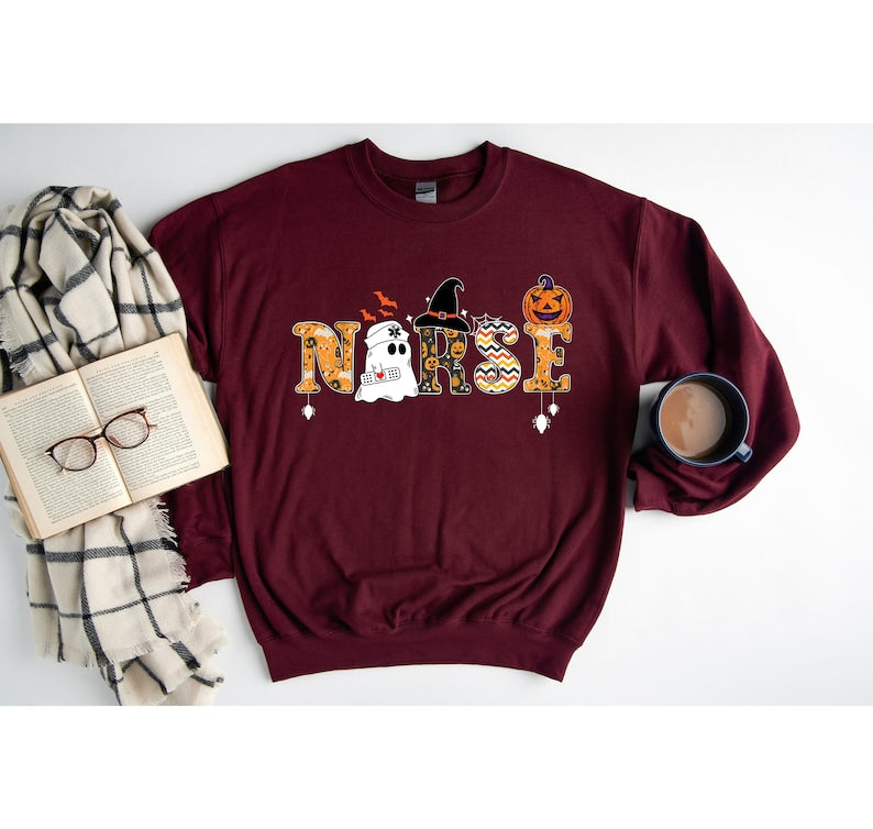 Halloween Ghost Nurse Sweatshirt