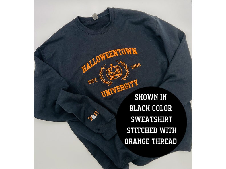 Custom Halloween Embroidery Pumpkin Sweatshirt