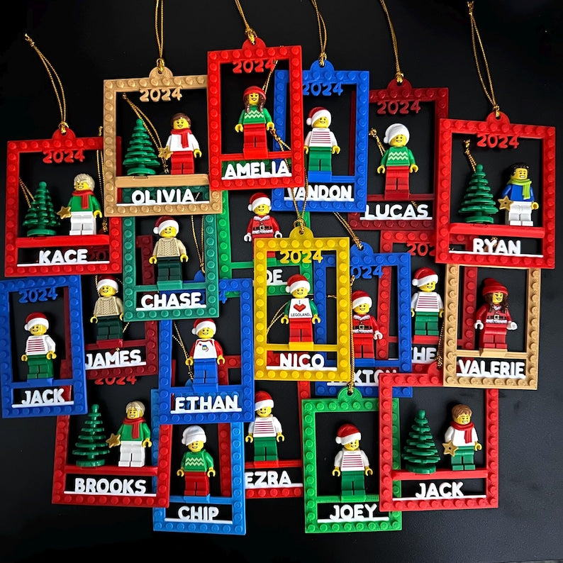 Custom Brick Minifigure Holder Ornament