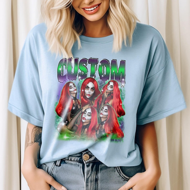 Custom Girl Friend Photo Halloween Vintage Tee/Sweatshirts