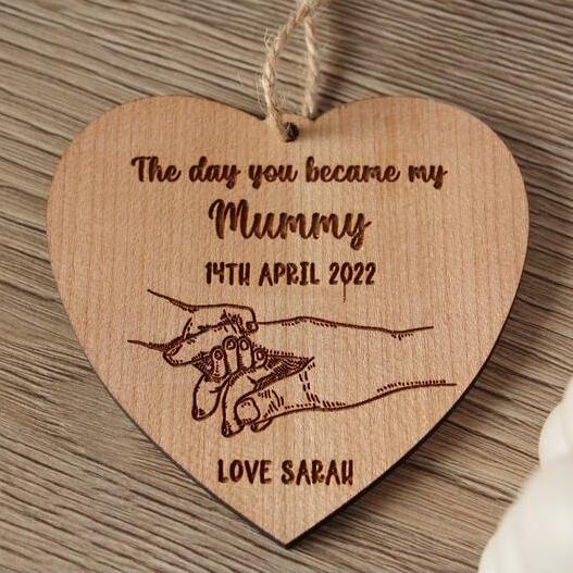 Personalised The Day You Became My Mummy Date Heart From Daughter