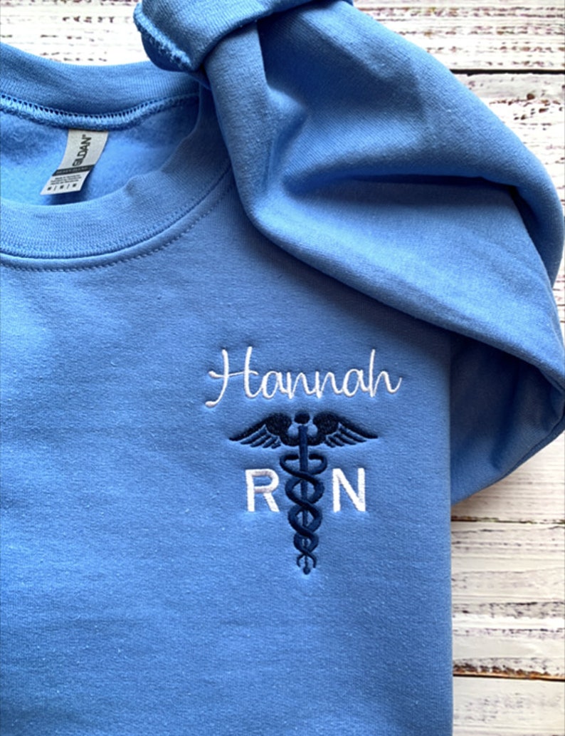 Custom Embroidered RN Nursing Sweatshirt