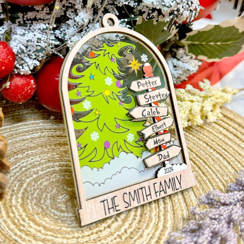 Personalized Family Christmas Ornament, Christmas Ornament Gift