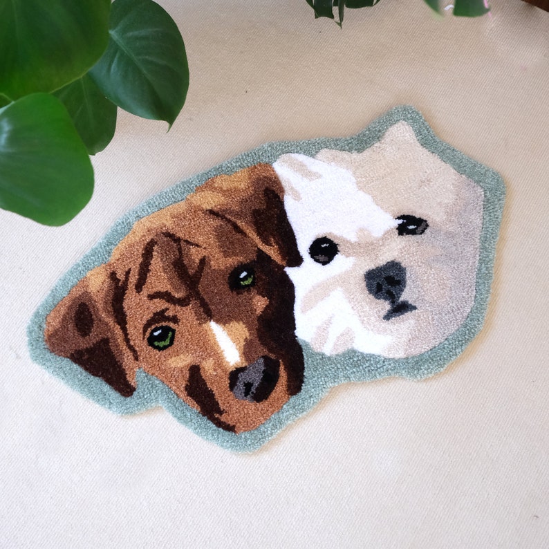 Custom Animal Portraits Tufted Rug