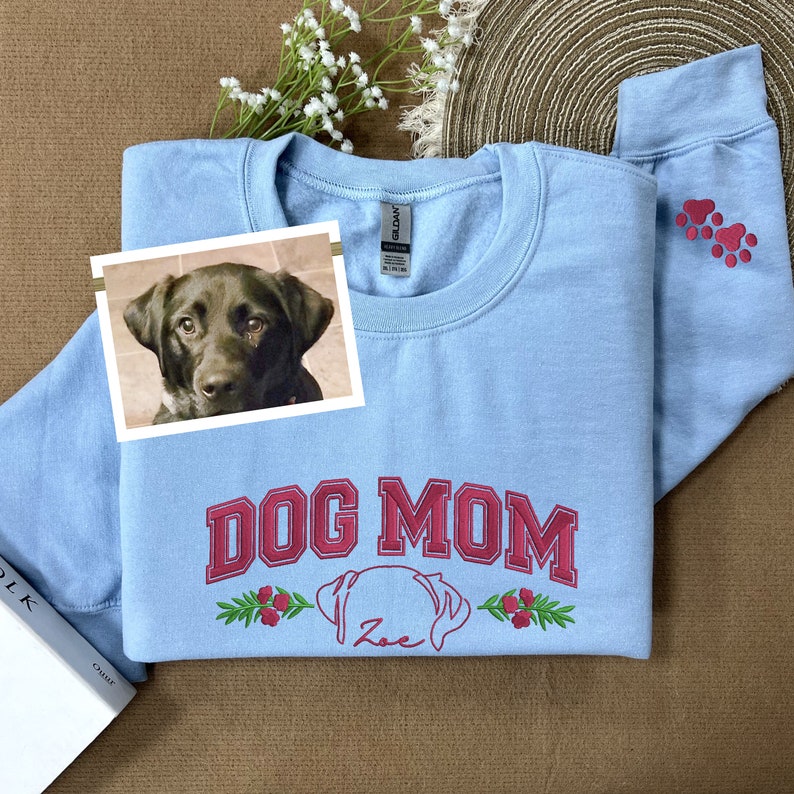 Custom Embroidered Pet Ears Christmas Sweatshirt