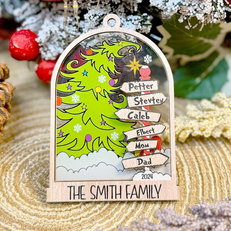 Personalized Family Christmas Ornament, Christmas Ornament Gift