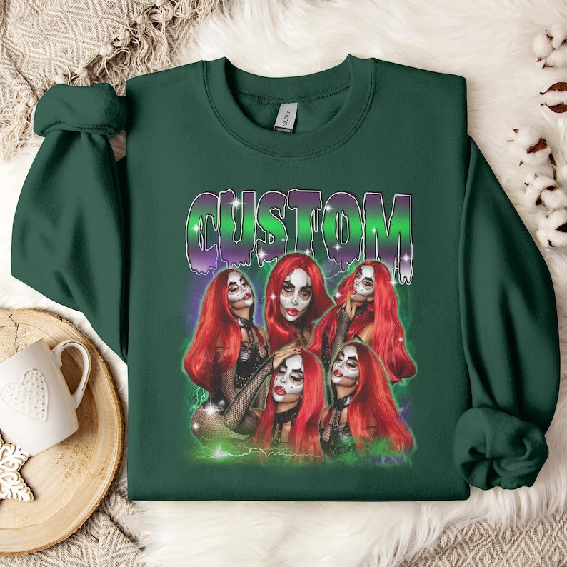 Custom Girl Friend Photo Halloween Vintage Tee/Sweatshirts