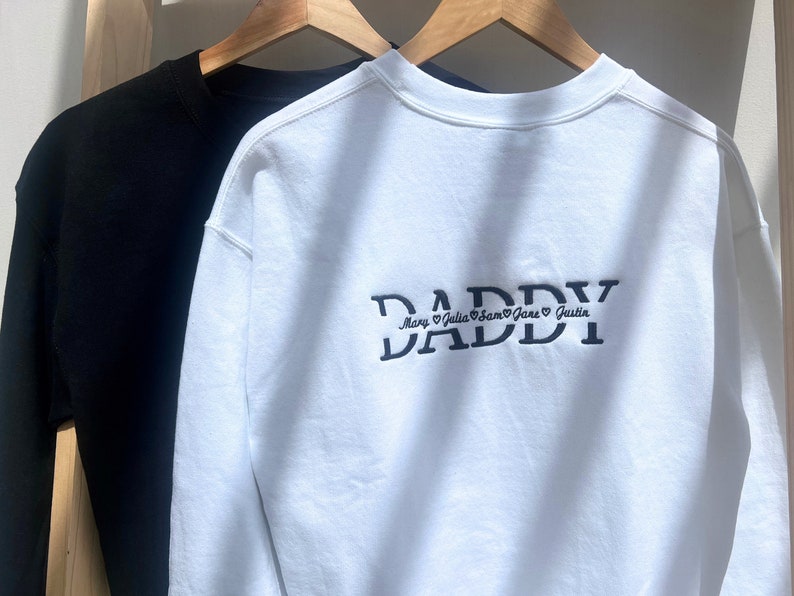 Personalized Dad Embroidered Sweatshirt with Kids Names