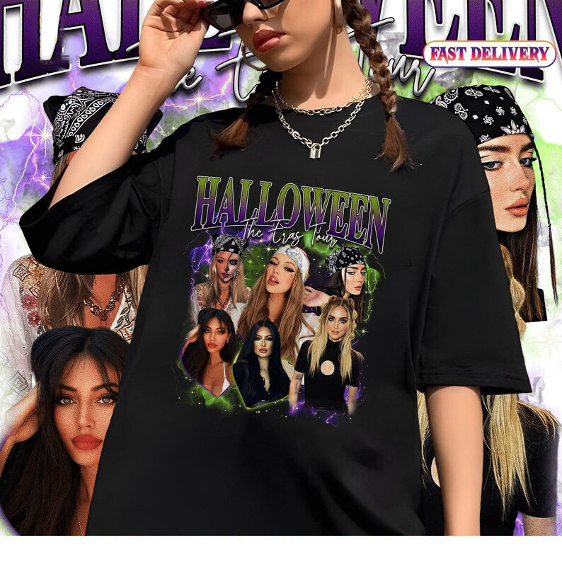 Custom Photo Halloween Bootleg T-shirt For Spooky Season Party