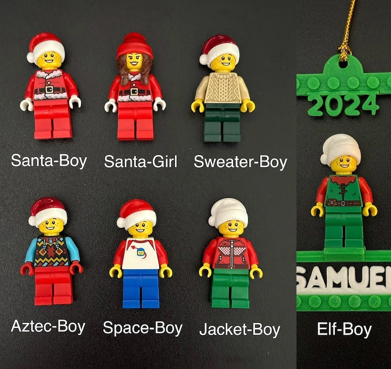 Custom Brick Minifigure Holder Ornament