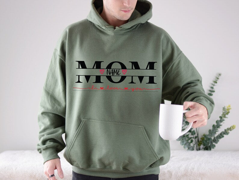 Custom Mom Hoodie With Kid's Names,Unisex Hoodie,Mother’s Day Gift