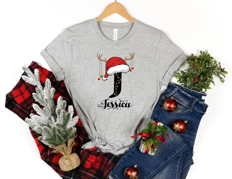 Personalized Monogrammed Family Christmas Name Sweatshirt