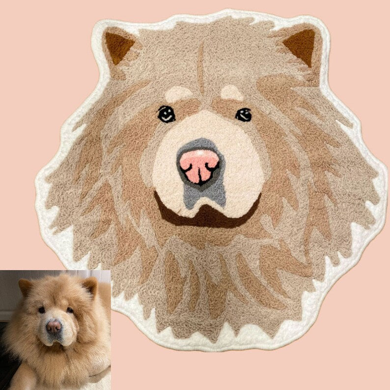 Custom Pet Portrait Rug - Personalized Cartoon Pet Rug