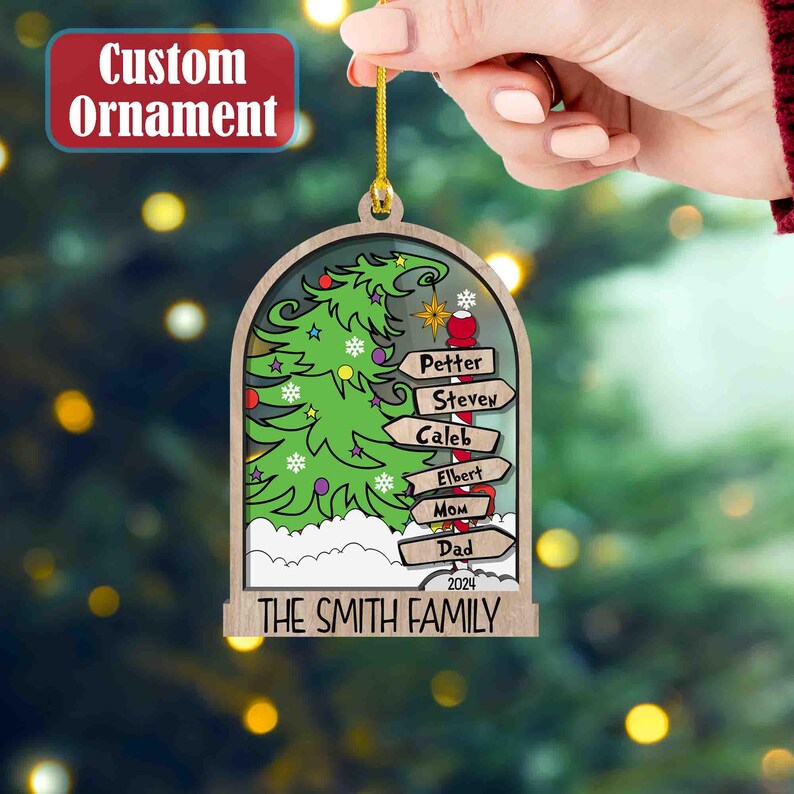 Personalized Family Christmas Ornament, Christmas Ornament Gift