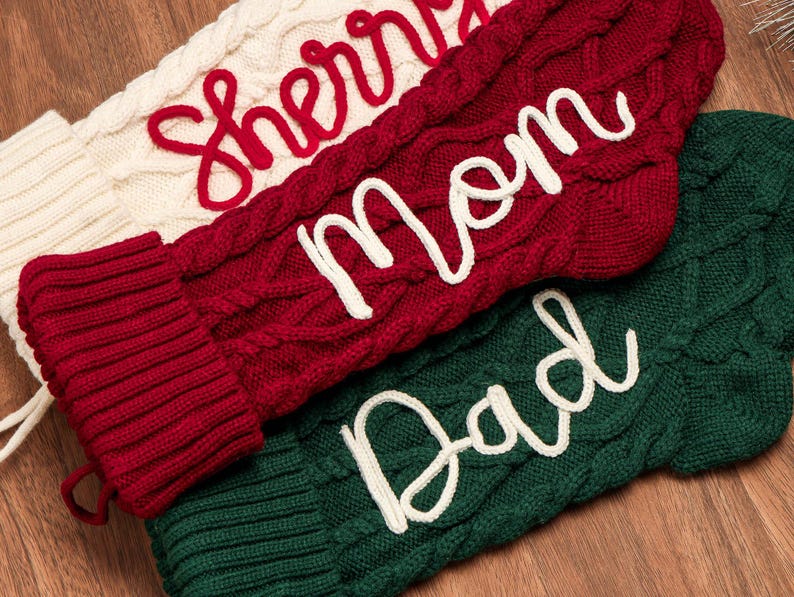 Personalized Embroidered Family Name Christmas Stockings