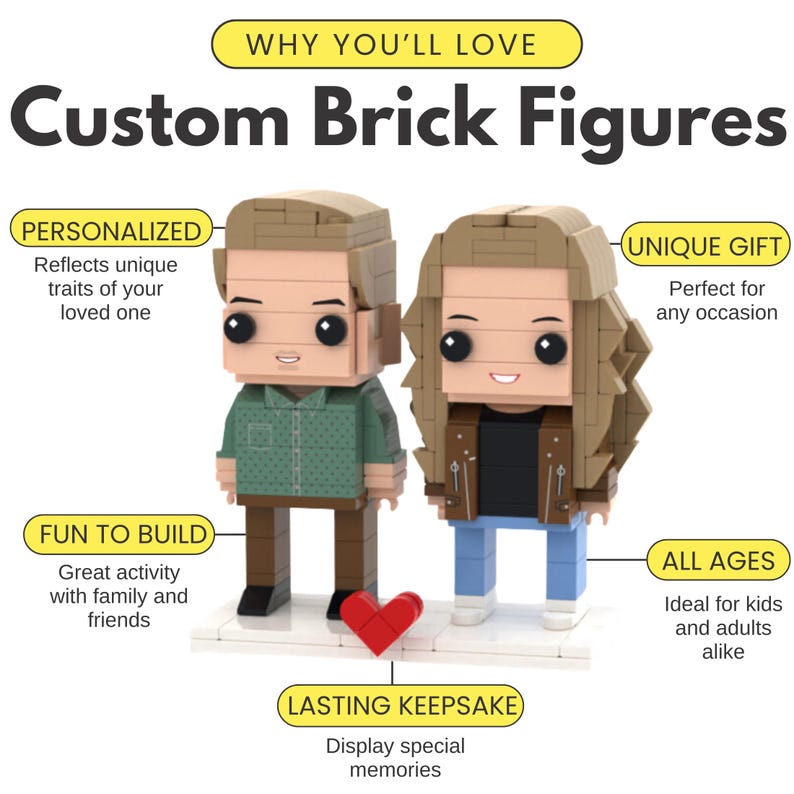 Personalized Brick Minifigures, Customizable Gifts For Boyfriend