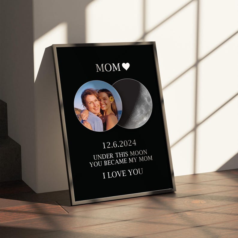 Customisable Moon Phase Prints Under This Moon You Became My Mom