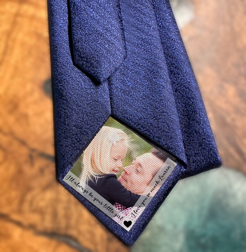 Photo Tie,Wedding gift for dad,Tie patch customizable for everything.