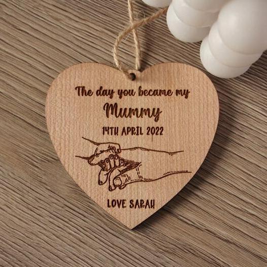 Personalised The Day You Became My Mummy Date Heart From Daughter