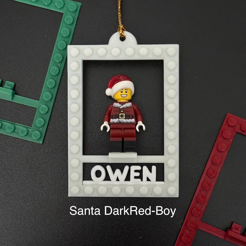 Custom Brick Minifigure Holder Ornament