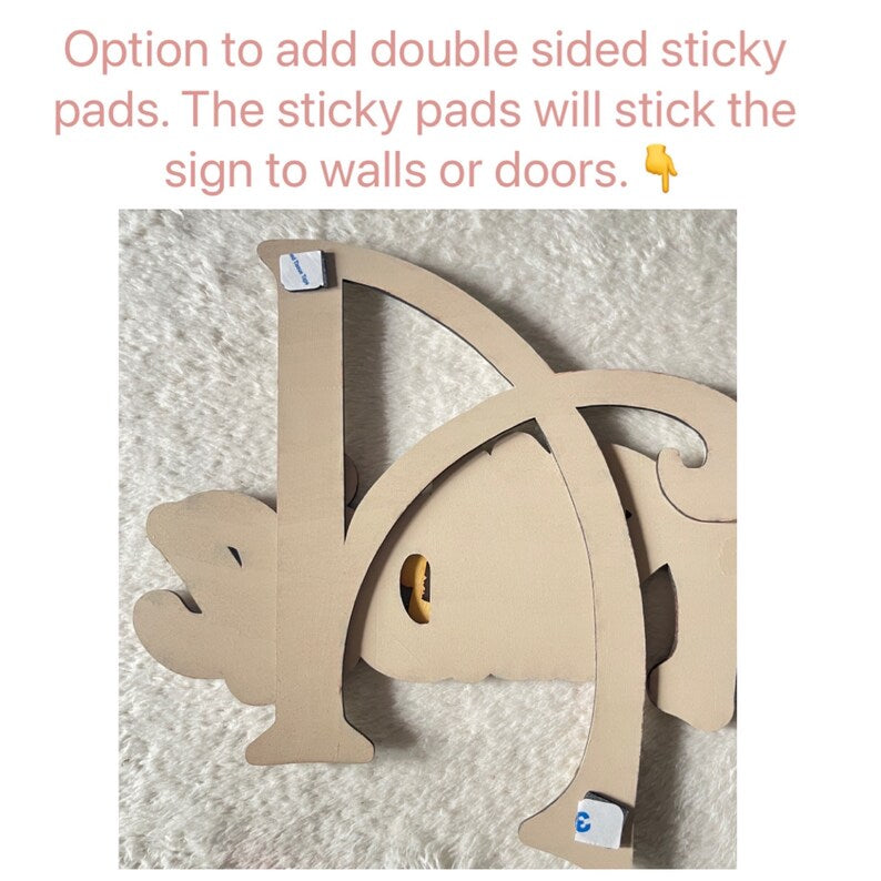 Personalised Dinosaur Door Sign Name Letter