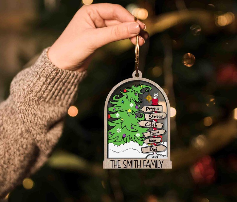 Personalized Family Christmas Ornament, Christmas Ornament Gift