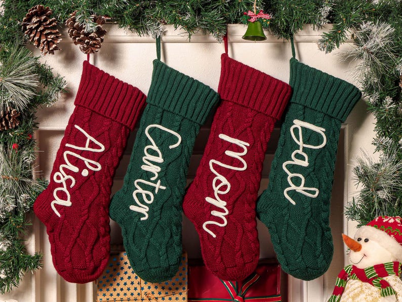 Personalized Embroidered Family Name Christmas Stockings