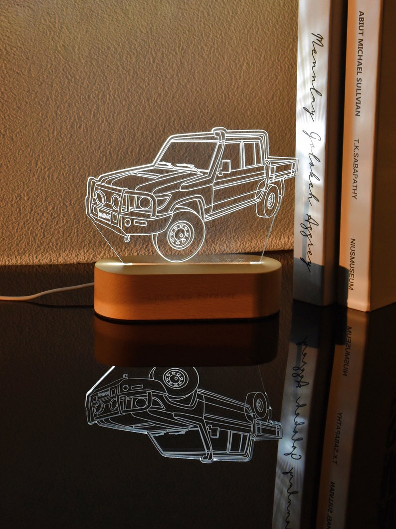 Custom 3D Car Sketch Night Light, Acrylic LED Night Light