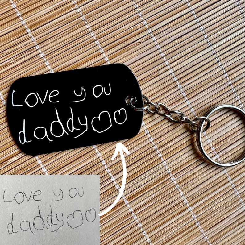 Custom Photo Key chain for Dad,Personalized Engraved Calendar Date Picture Key ring