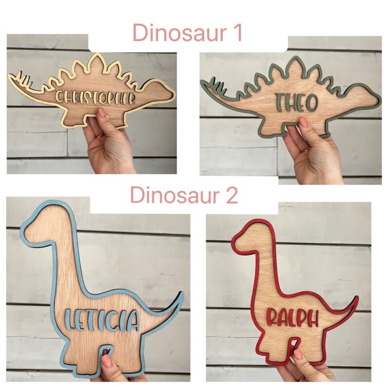 Personalised Dinosaur Door Sign Name Letter