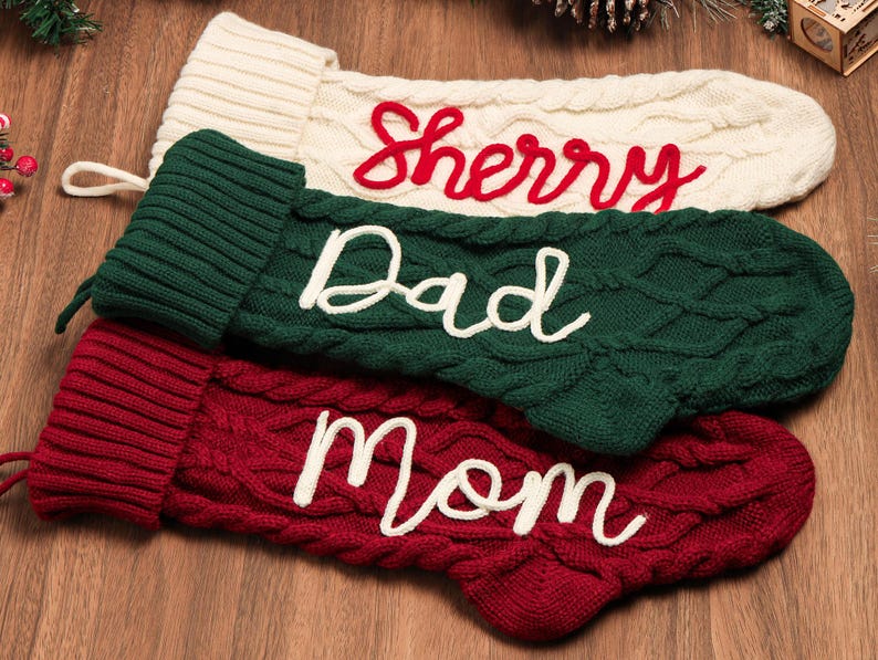 Personalized Embroidered Family Name Christmas Stockings