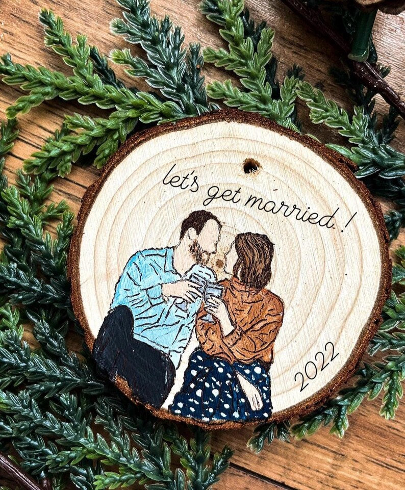 Personalized Family Portrait Christmas Ornament Gift