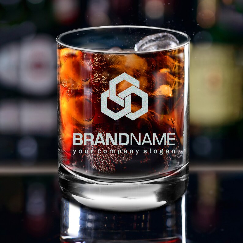 Personalized Your Own Logo Rocks Glasses