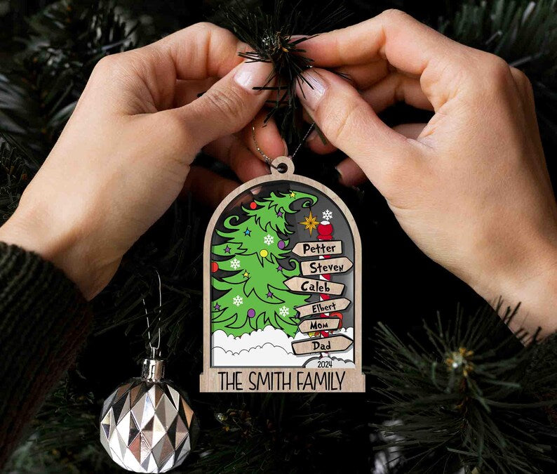 Personalized Family Christmas Ornament, Christmas Ornament Gift