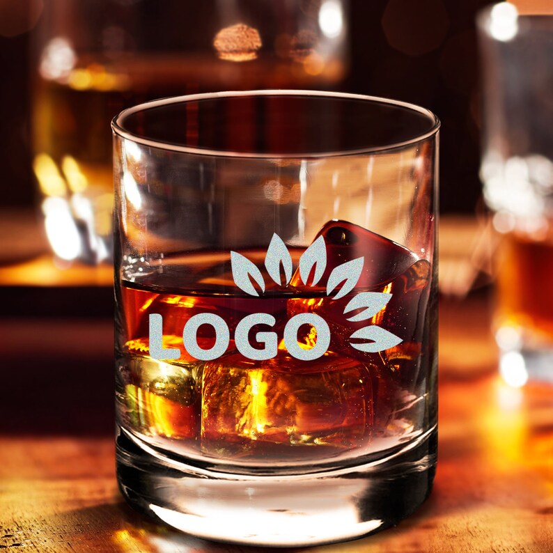 Personalized Your Own Logo Rocks Glasses