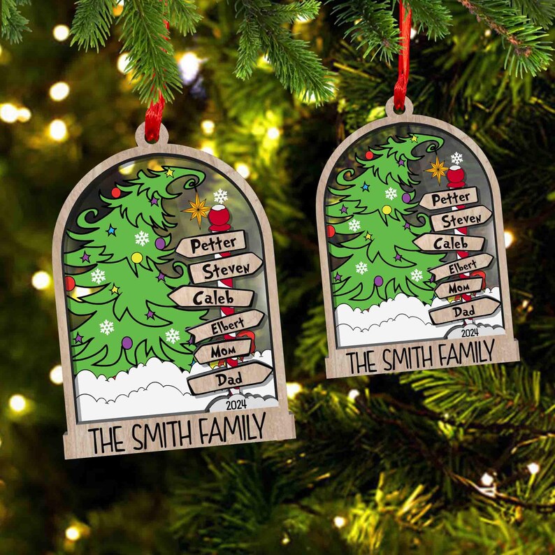 Personalized Family Christmas Ornament, Christmas Ornament Gift