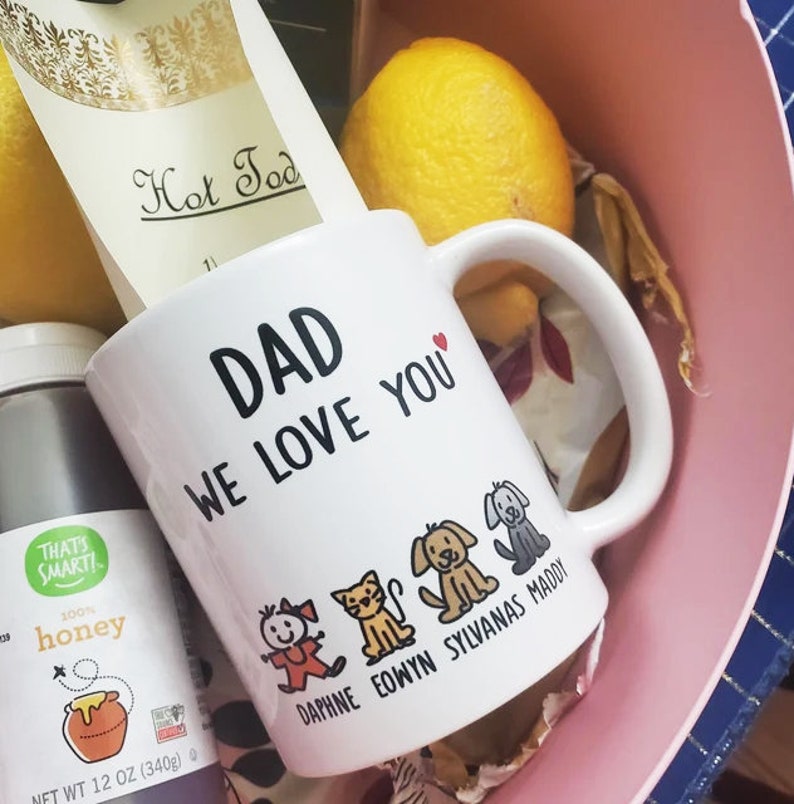 Dad Mug, Fathers Day Gift From Daughter Son Kids Wife Dad Gift Funny Coffee Cup Personalized Stick