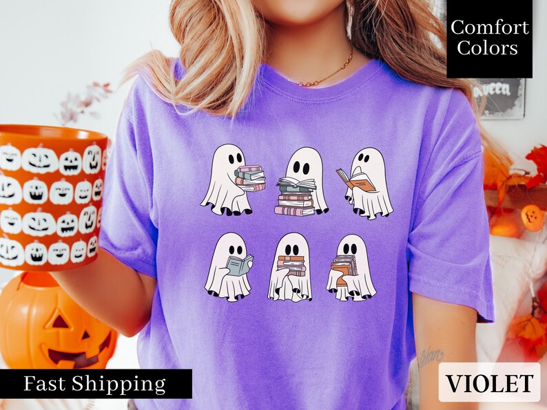 Teacher Halloween Shirts, Trick or Read, Halloween Ghost Shirts