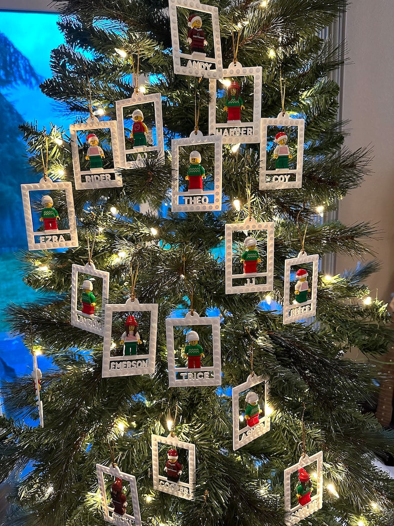 Custom Brick Minifigure Holder Ornament